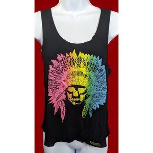 Pink Collection Rainbow Skull Tank Top